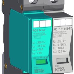 81.204 PO I 1+1 280V/7kA viršįtampių ribotuvas 1P+NPE I+II+III (B+C+D) klasė 7kA 1,3kV