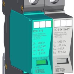 81.009 PO I 1+1 280V/12,5kA viršįtampių ribotuvas 1P+NPE I+II+III (B+C+D) klasė 12,5kA 1,3kV