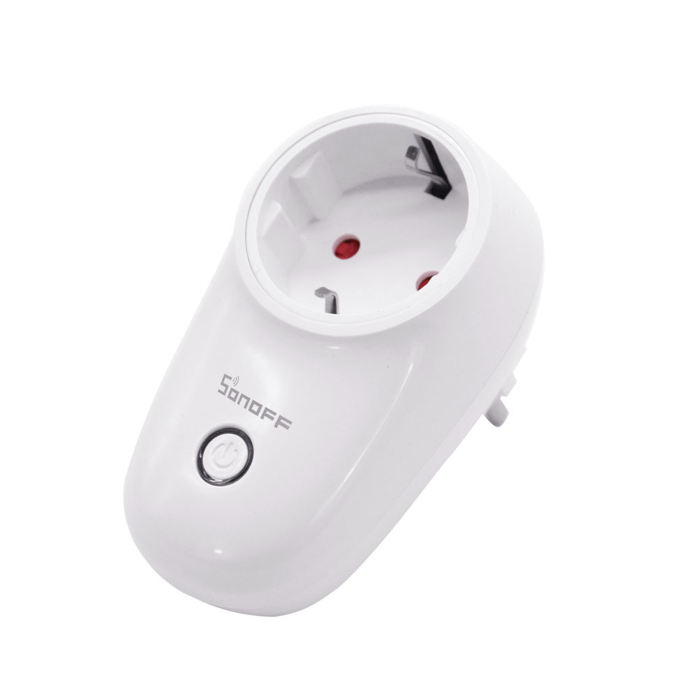 Išmanusis elektros lizdas SONOFF S26, 2200W, 230VAC, valdomas programėle, Wi-Fi, galimybė valdyti balsu ir mygtuku