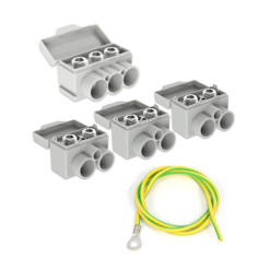 SLT50 Stulpinių gnybtų komplektas su LED pajungimais (3xSLT50-2-1, 1xSLT50-3-2)