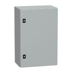 NSYCRN64250P SpacialCRN dėžė lakštinio plieno su montavimo plokšte H600xW400xD250 IP66 IK10 RAL7035