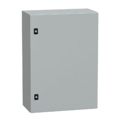 NSYCRN75250P SpacialCRN dėžė lakštinio plieno su montavimo plokšte H700xW500xD250 IP66 IK10 RAL7035