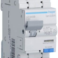 AD940B Kombinuotas automatinis jungiklis 40A 30mA 2polis B 6kA 230V