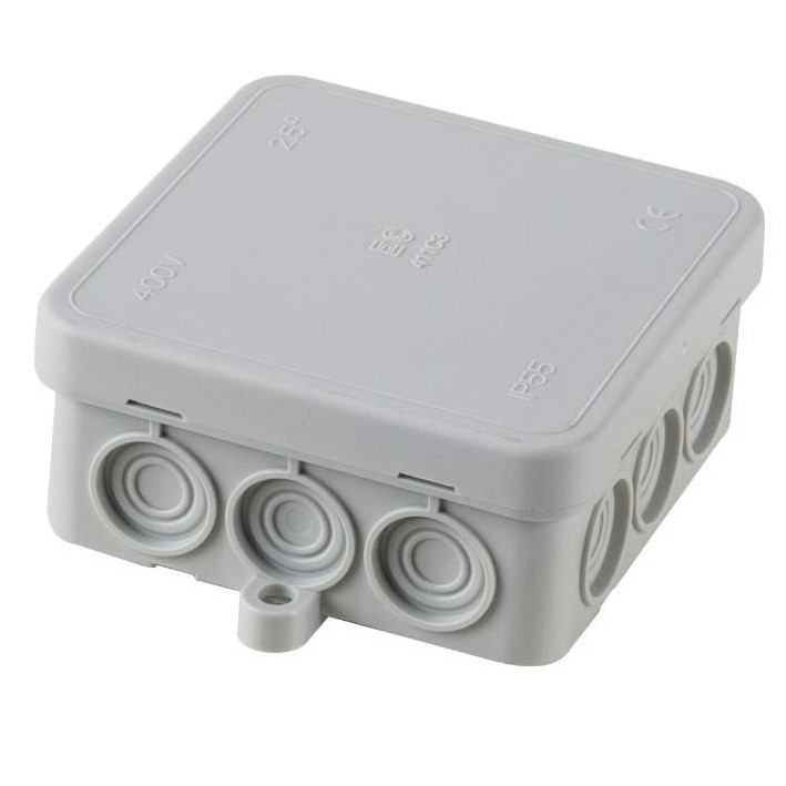EC411C3 Hermetinė paskirstymo dėžutė 75x75x34mm IP55 pilka RAL7035 Elettrocanali