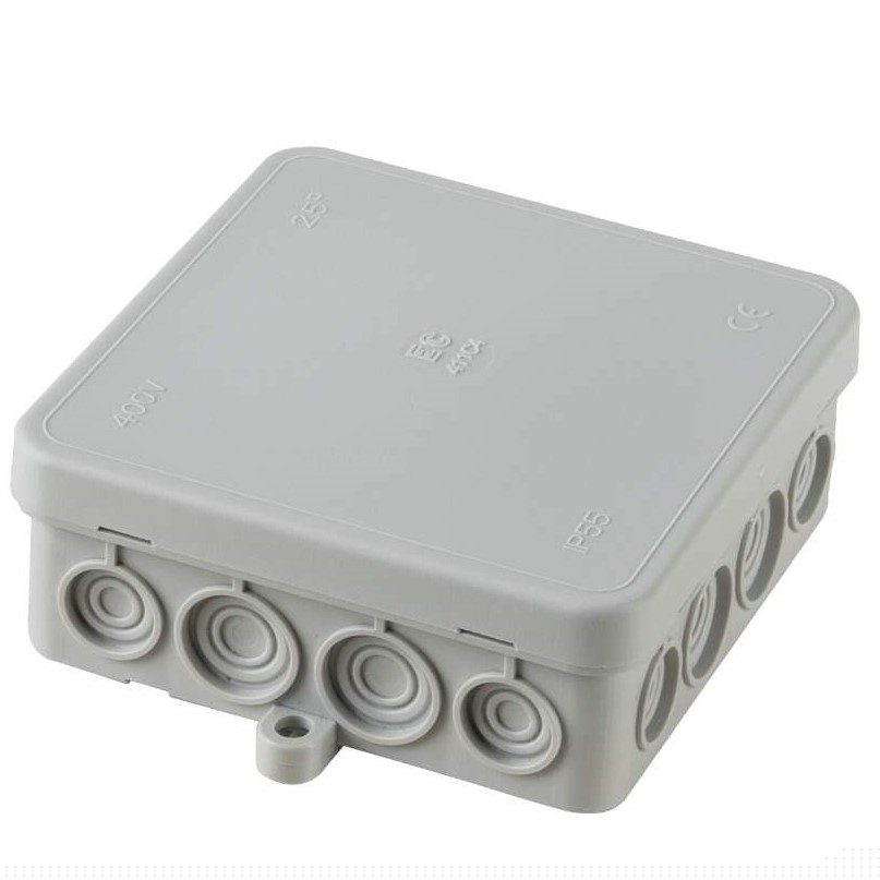 EC411C4 Hermetinė paskirstymo dėžutė 90x90x34mm IP55 pilka RAL7035 Elettrocanali