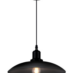 GTV-4512 HORIZON  1*E27 IP20 Ø 32 cm pakabinamas juodas šviestuvas