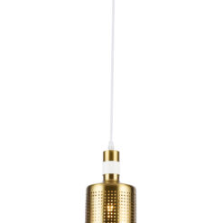 GTV-4574 BELLIS 2 1*E27 IP20 Ø 12 cm pakabinamas baltas/ auksinis šviestuvas