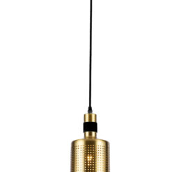 GTV-4666 BELLIS 2  1*E27 IP20 Ø 12 cm pakabinamas juodas/auksinis šviestuvas