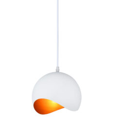 GTV-4949 MAVIA  1*E27 IP20 Ø 20 cm pakabinamas baltas/auksinis šviestuvas