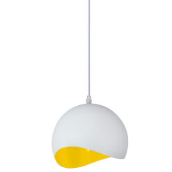 GTV-4987 MAVIA  1*E27 IP20 Ø 20 cm pakabinamas baltas/geltonas šviestuvas