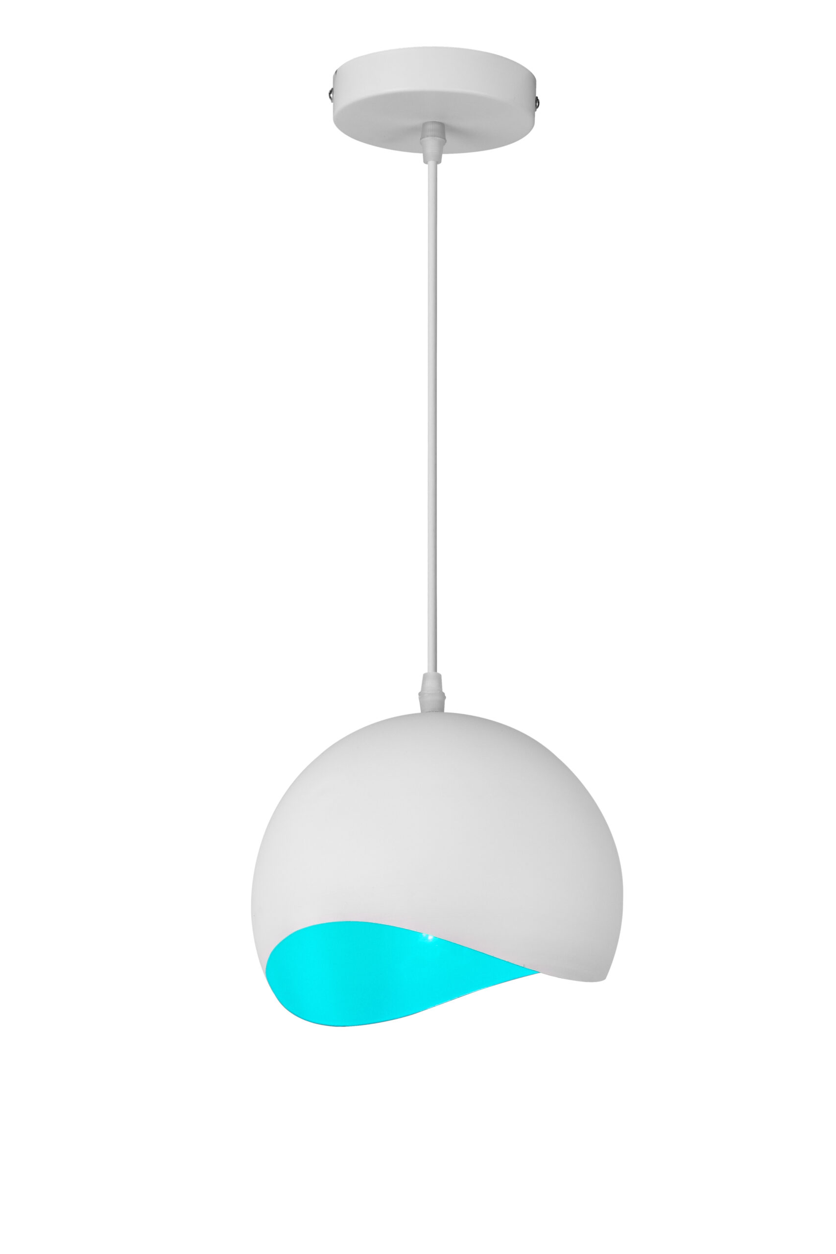 GTV-0917 MAVIA 1*E27 IP20 Ø 20 cm pakabinamas baltas/žalias šviestuvas