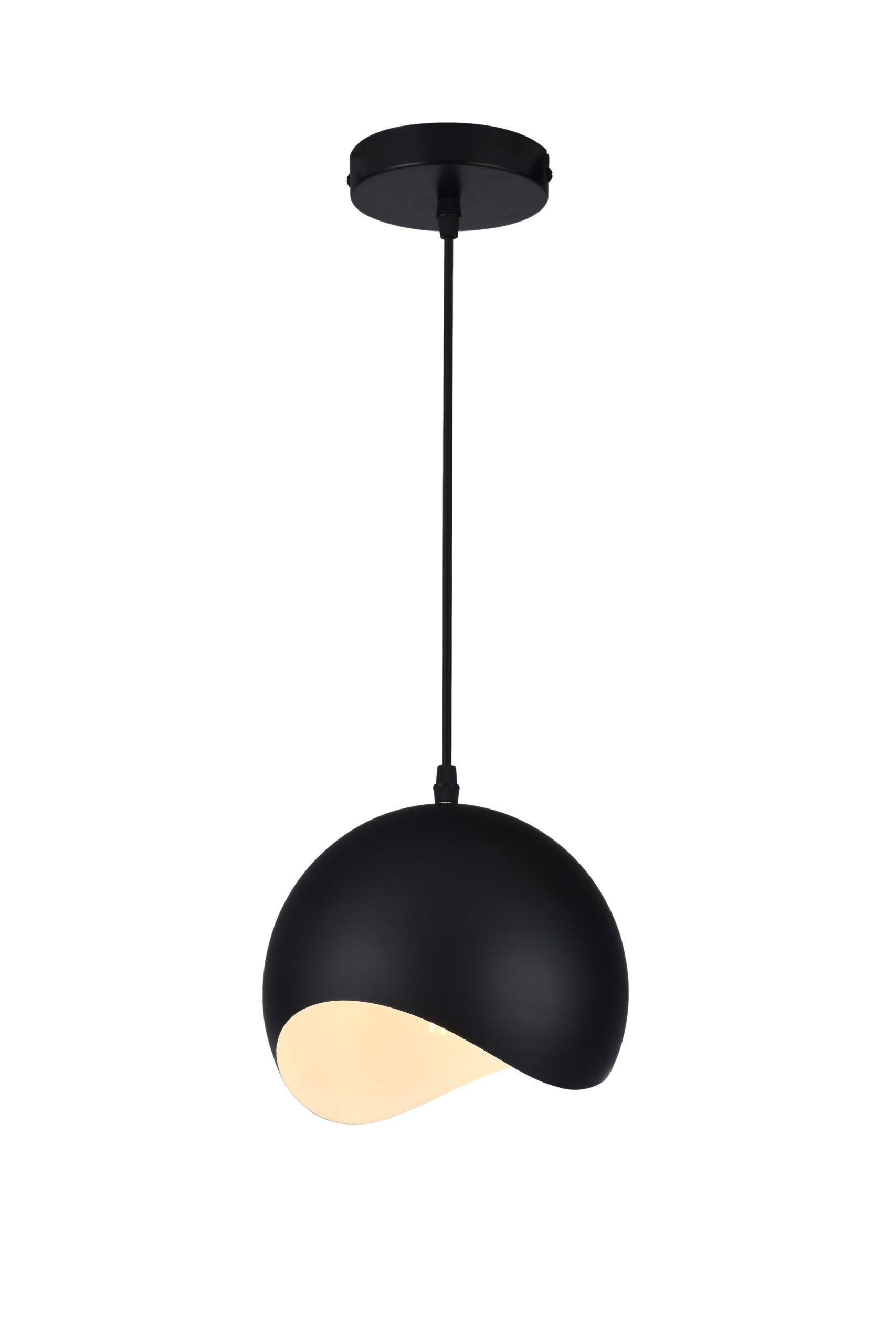 GTV-0931 MAVIA 1*E27 IP20 Ø 20 cm pakabinamas juodas šviestuvas