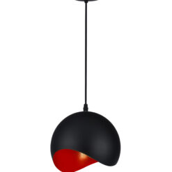 GTV-1747 MAVIA  1*E27 IP20 Ø 20 cm pakabinamas juodas/raudonas šviestuvas