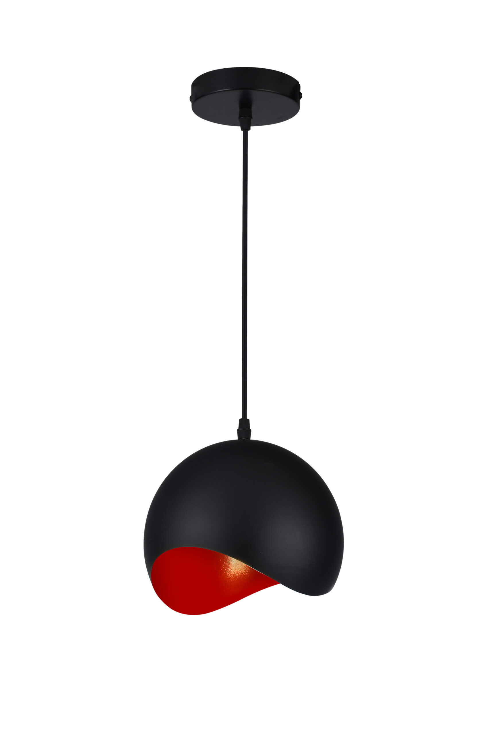 GTV-1747 MAVIA 1*E27 IP20 Ø 20 cm pakabinamas juodas/raudonas šviestuvas