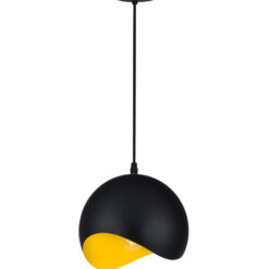 GTV-1808 MAVIA 1*E27 IP20 Ø 20 cm pakabinamas juodas/geltonas šviestuvas
