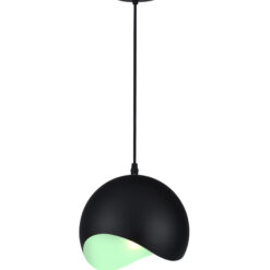 GTV-1839 MAVIA  1*E27 IP20 Ø 20 cm pakabinamas juodas/žalias šviestuvas