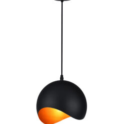 GTV-1853 MAVIA  1*E27 IP20 Ø 20 cm pakabinamas juodas/auksinis šviestuvas