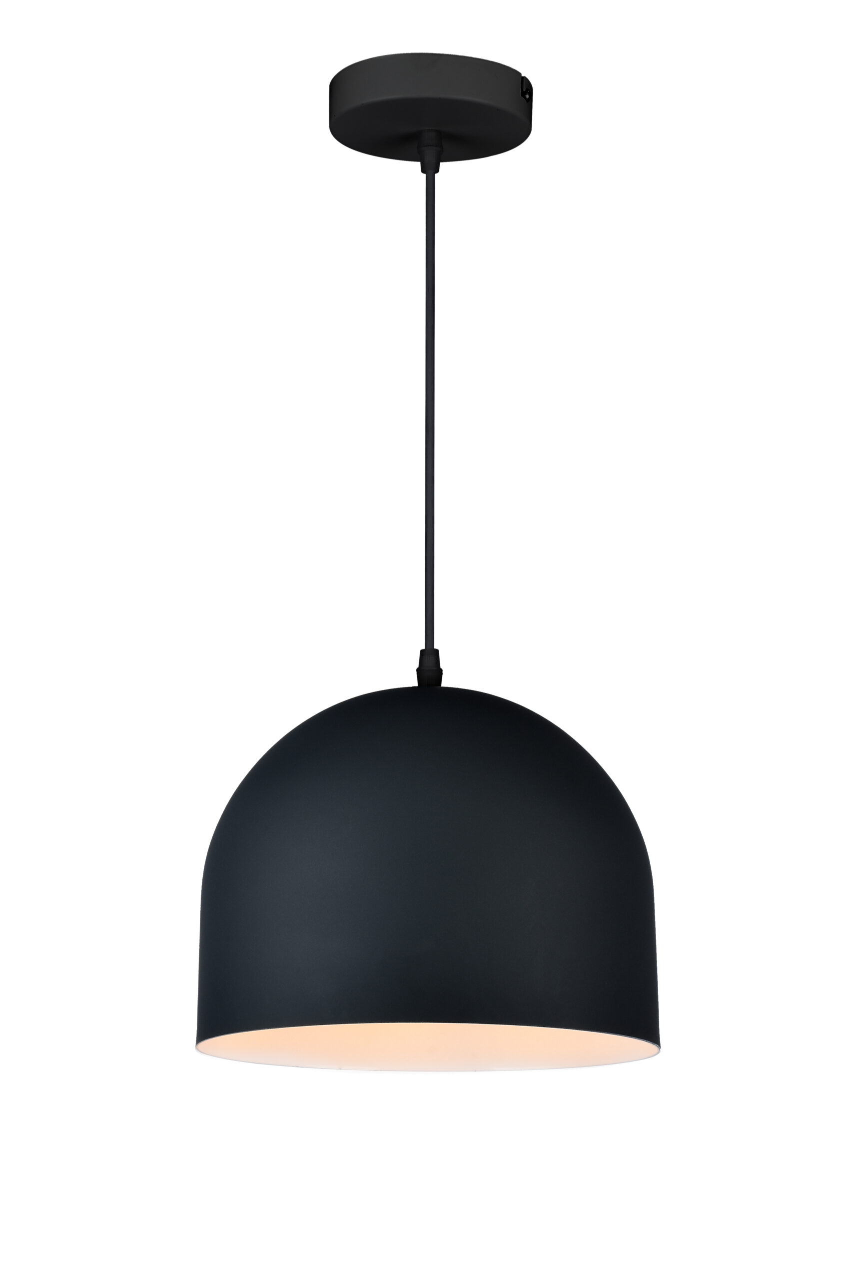 GTV-1884 KATILU 1*E27 IP20 Ø 25 cm pakabinamas juodas šviestuvas
