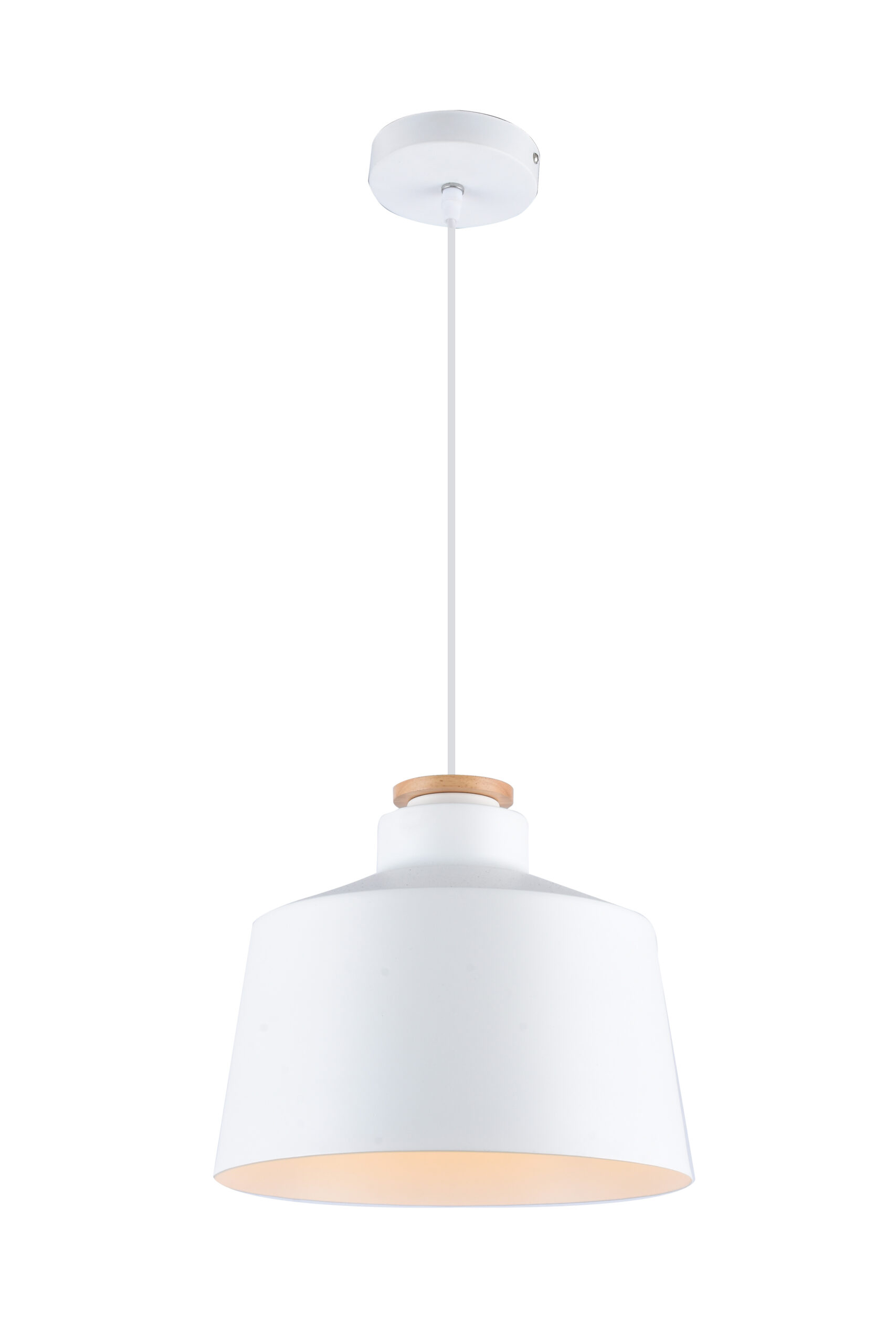GTV-3086 MARGUS 1*E27 IP20 Ø 30 cm pakabinamas baltas šviestuvas