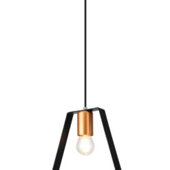 GTV-3161 OXALIS 1*E27 IP20 22x20 cm pakabinamas juodas šviestuvas