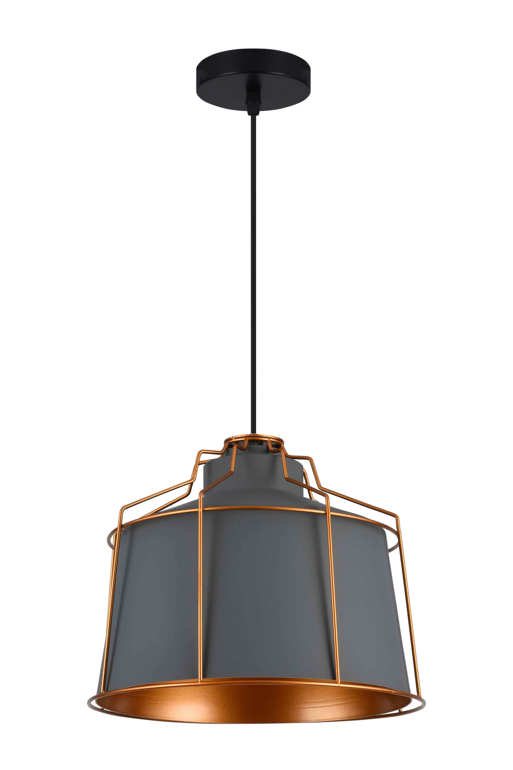 GTV-3550 GOA 1*E27 IP20 Ø 32 cm pakabinamas pilkas/auksinis šviestuvas