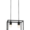 GTV-3628 DIU 2 2*E27 IP20 30x18x20 cm pakabinamas juodas šviestuvas