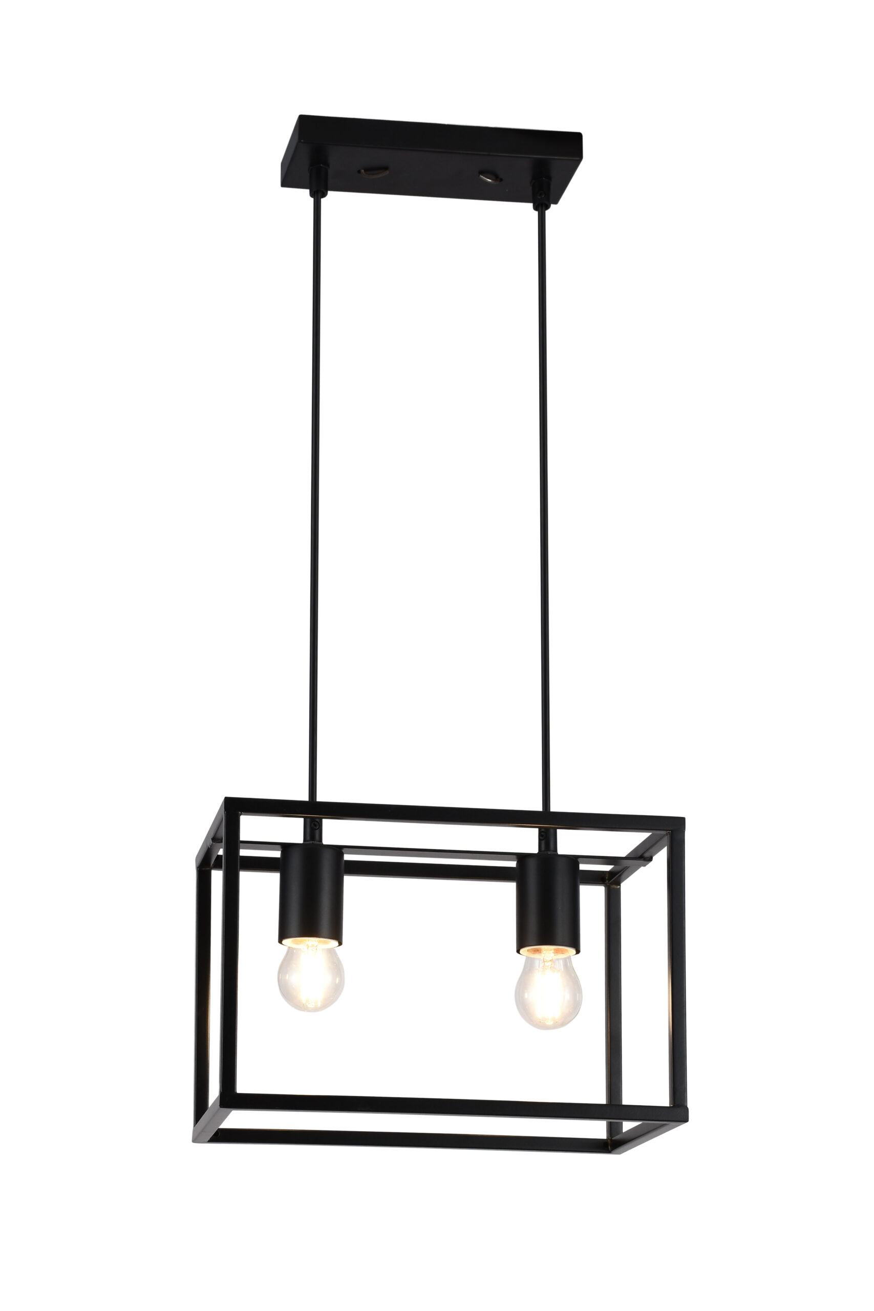 GTV-3628 DIU 2 2*E27 IP20 30x18x20 cm pakabinamas juodas šviestuvas