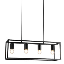 GTV-3635 DIU 4  4*E27 IP20 60x18x20 cm pakabinamas juodas šviestuvas