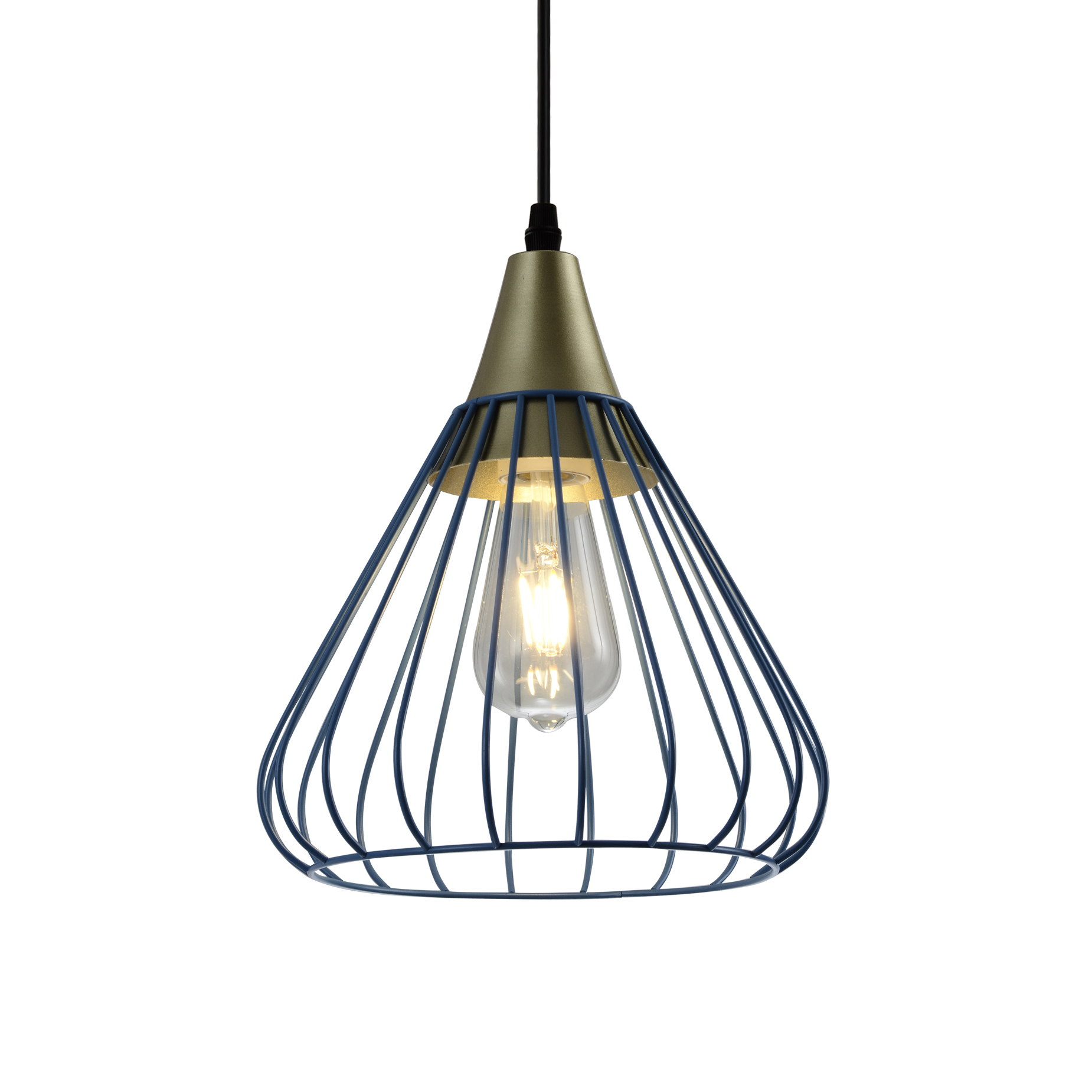 GTV-2578 TESS 1*E27 IP20 Ø 24 cm pakabinamas mėlynas šviestuvas