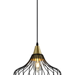 GTV-2622 LOTTE  1*E27 IP20 Ø 33 cm pakabinamas juodas/auksinis šviestuvas