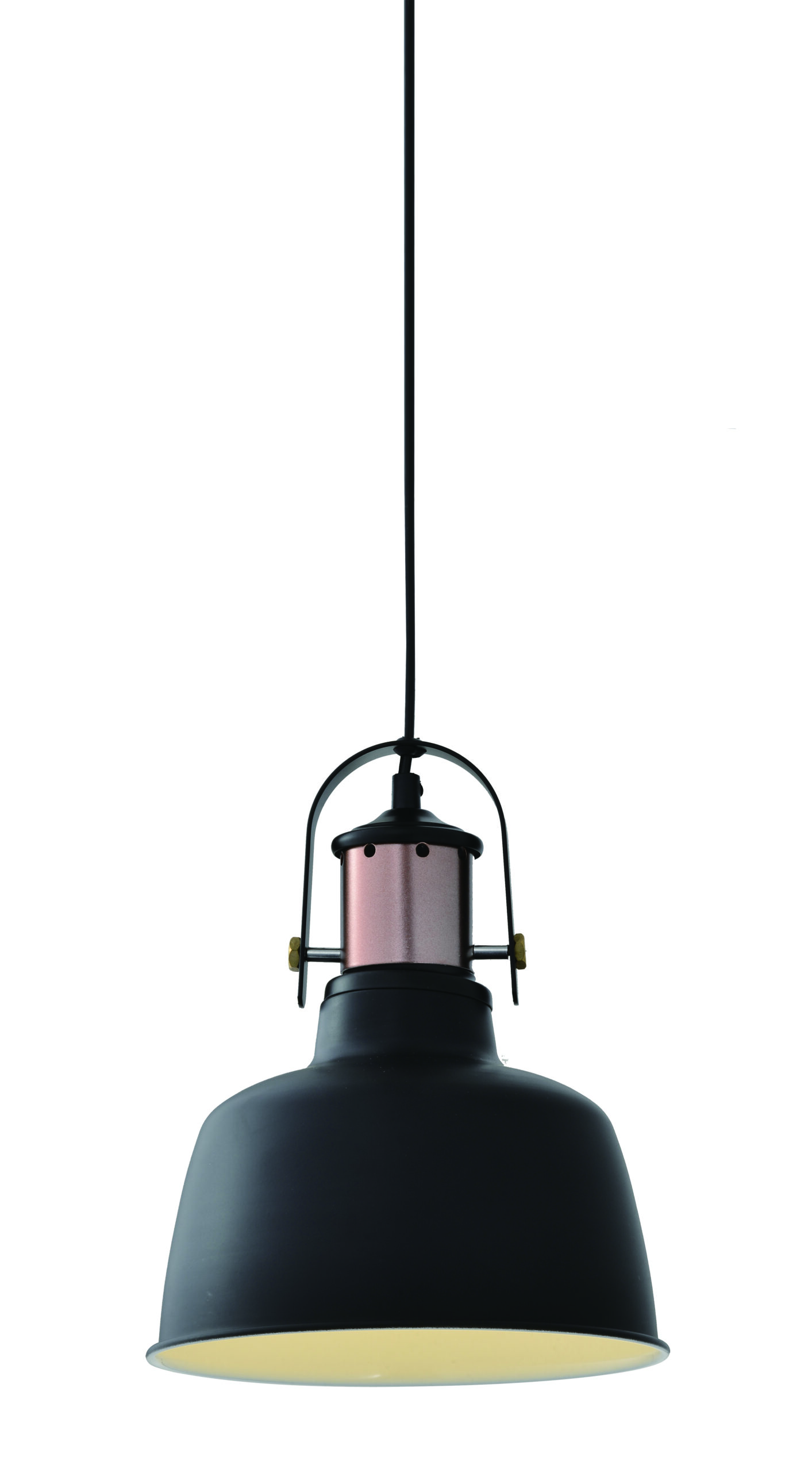 GTV-2691 NOOR 1*E27 IP20 Ø 22 cm pakabinamas juodas šviestuvas
