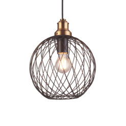 GTV-6972 VIELA 1  1*E27 IP20 Ø 25 cm pakabinamas juodas šviestuvas