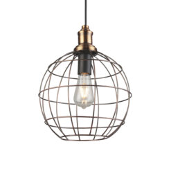 GTV-7016 VIELA 3  1*E27 IP20 Ø 29 cm pakabinamas sendinto aukso  šviestuvas