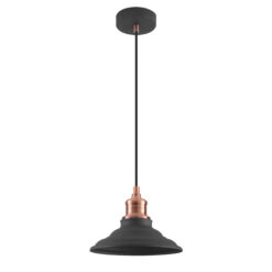 GTV-8731 LORET M  1*E27 IP20 Ø 20,5 cm pakabinamas juodas šviestuvas