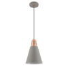 GTV-8051 GIANNI 1*E27 IP20 Ø 22 cm pakabinamas pilkas/auksinis šviestuvas