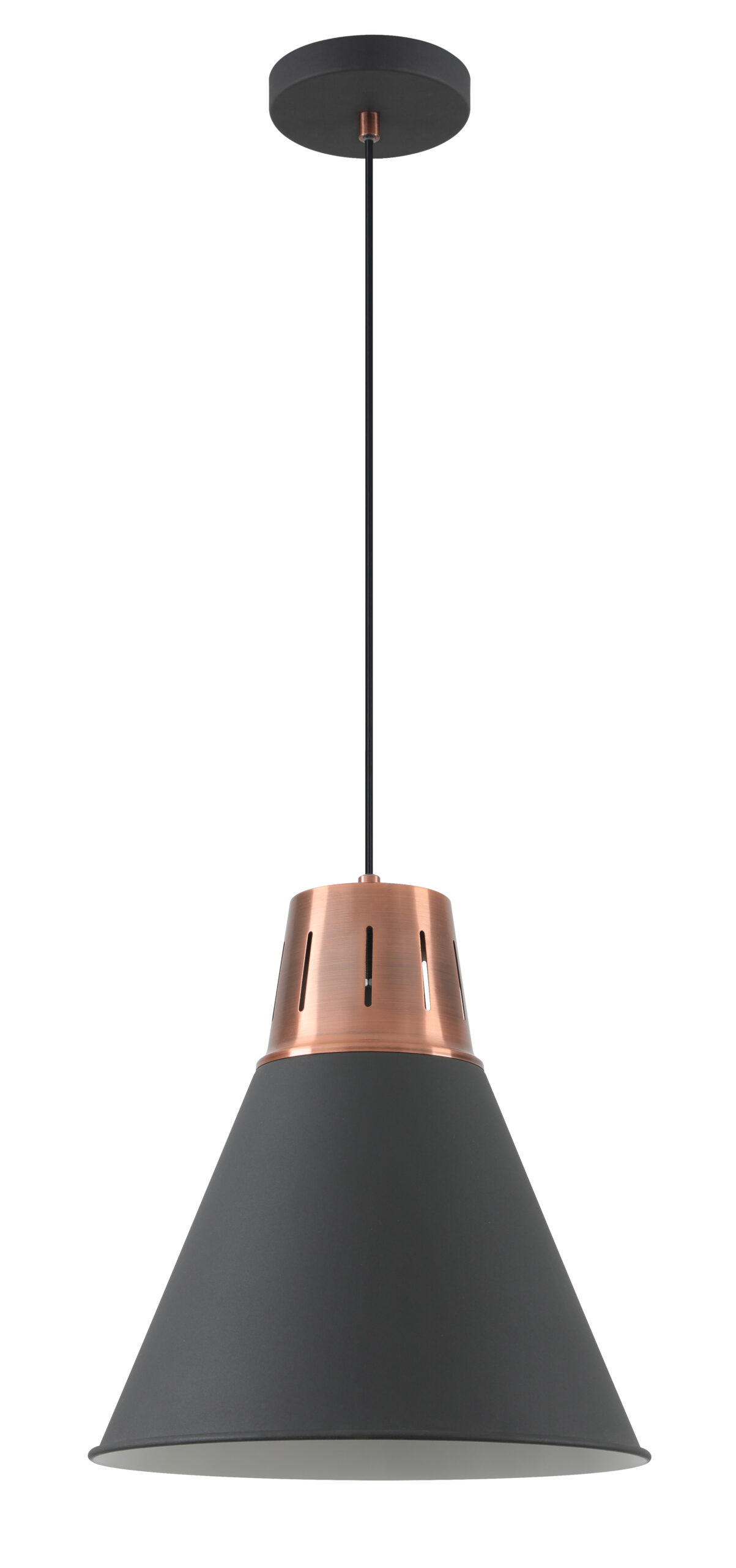 GTV-8105 GIANNI L 1*E27 IP20 Ø 32 cm pakabinamas juodas/auksinis šviestuvas