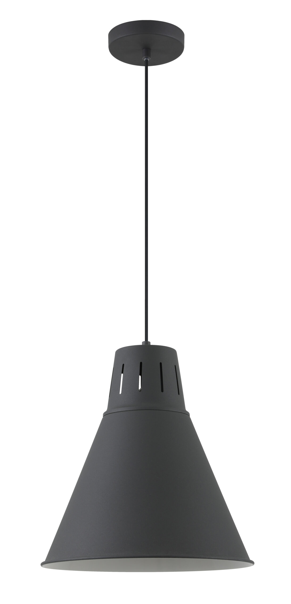 GTV-8136 GIANNI L 1*E27 IP20 Ø 32 cm pakabinamas juodas šviestuvas
