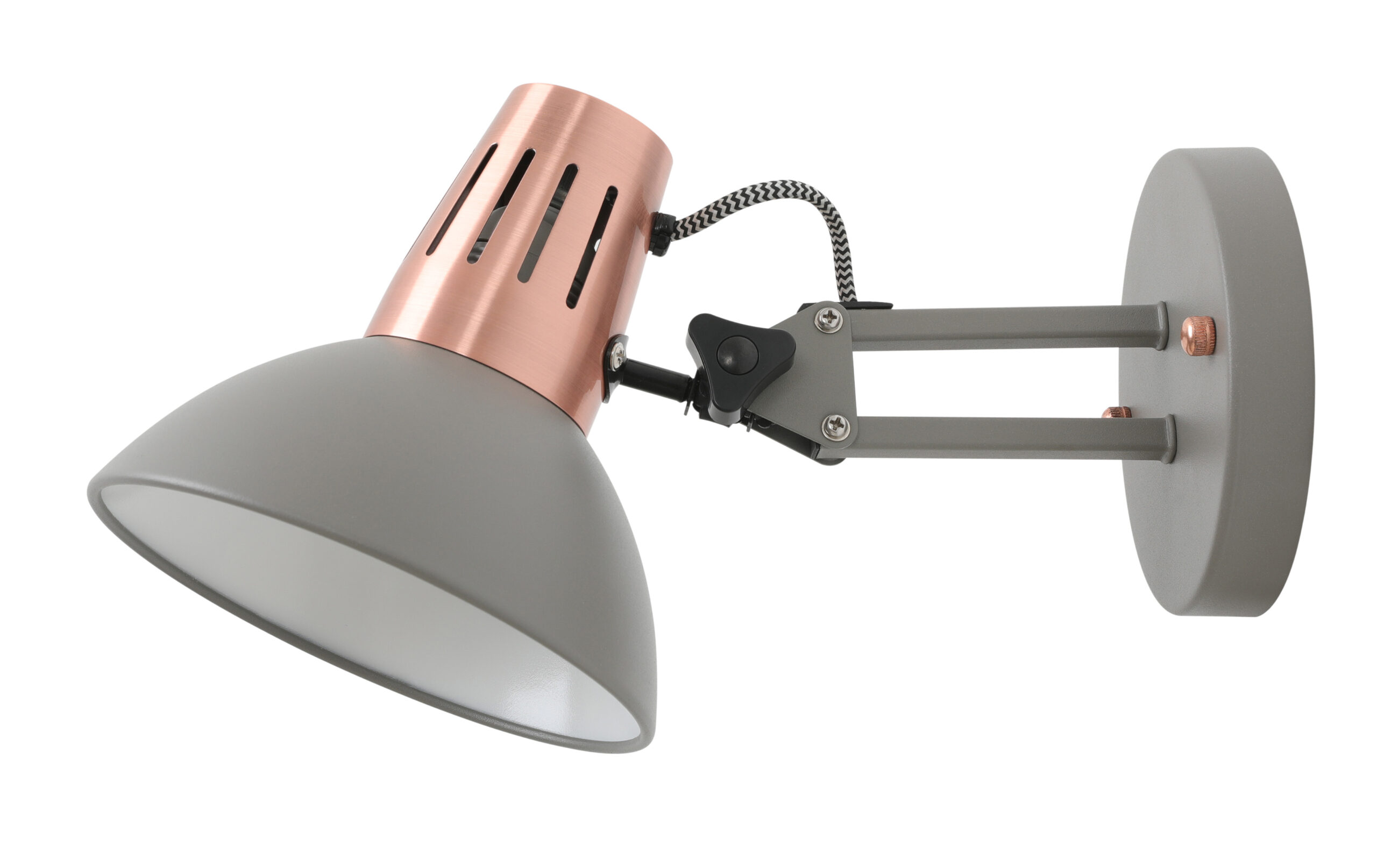 GTV-2164 ARTEMIA 1*E27 IP20 Ø 16,3cm sieninis pilkas šviestuvas