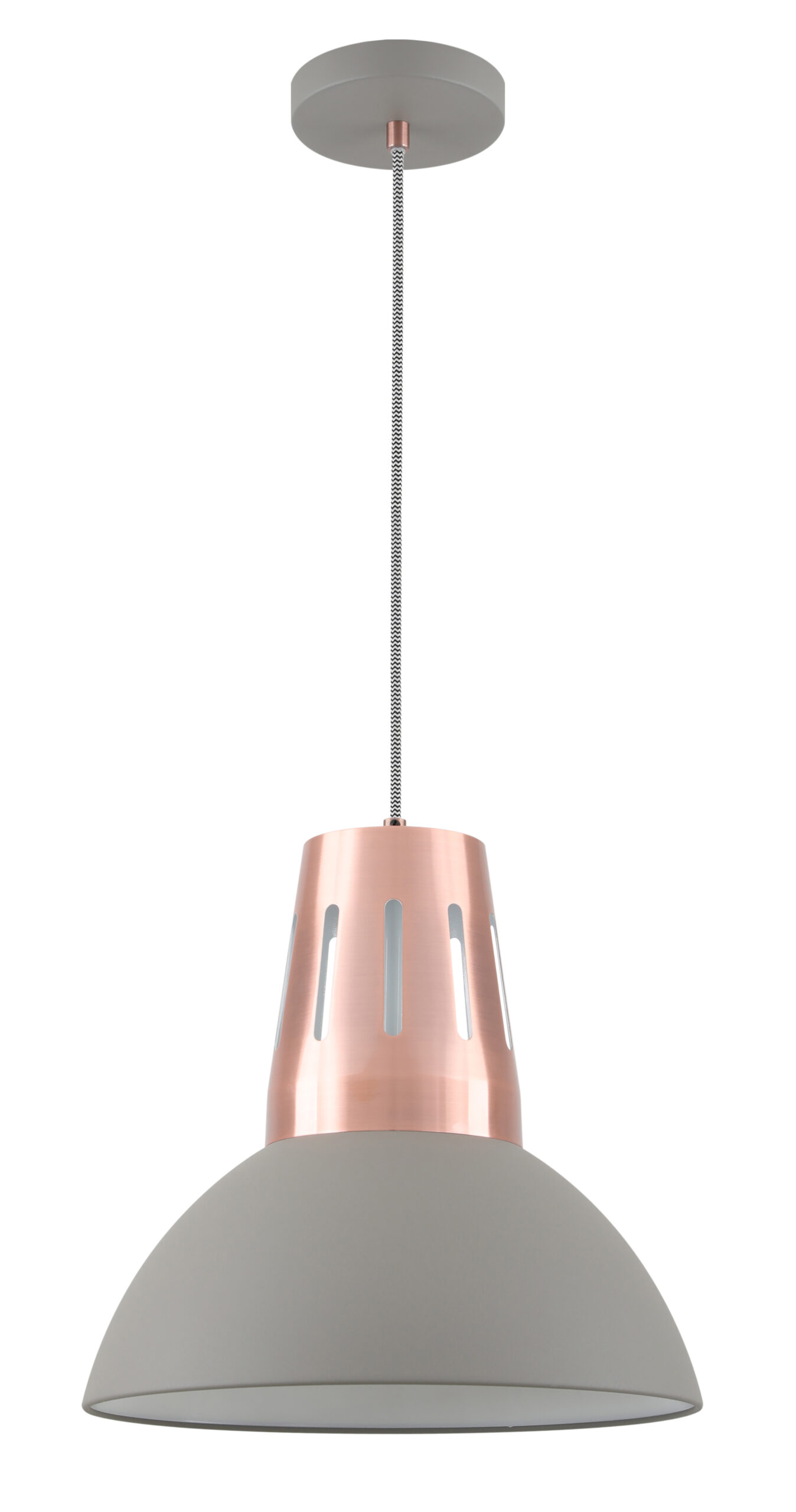 GTV-2447 ARTEMIA L 1*E27 IP20 Ø 34,5cm pakabinamas pilkas šviestuvas