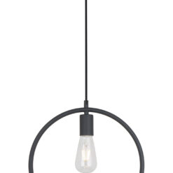 GTV-2805 FIJA  1*E27 IP20 Ø 31,5cm pakabinamas juodas šviestuvas
