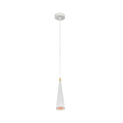 GTV-4397  EVI  1*GU10 IP20 Ø 8cm pakabinamas baltas šviestuvas