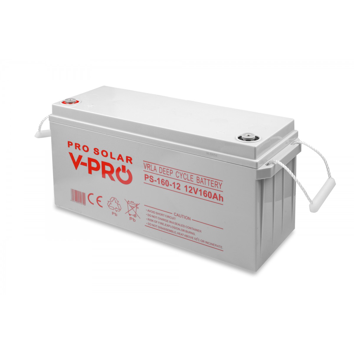 VPRO VPG-160-12 Gilaus iškrovimo baterija 12V/160Ah DEEP CYCLE