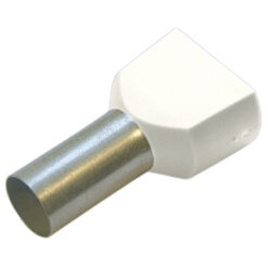 270778 antgalis dviems kabeliams TWIN 0.5mm2/8mm baltas  HAUPA