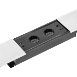 AE-PB2SPRES-10 PRESTINO 2x schukot USB A + C RJ45 HDMI 1.5m  baldinių lizdų blokai
