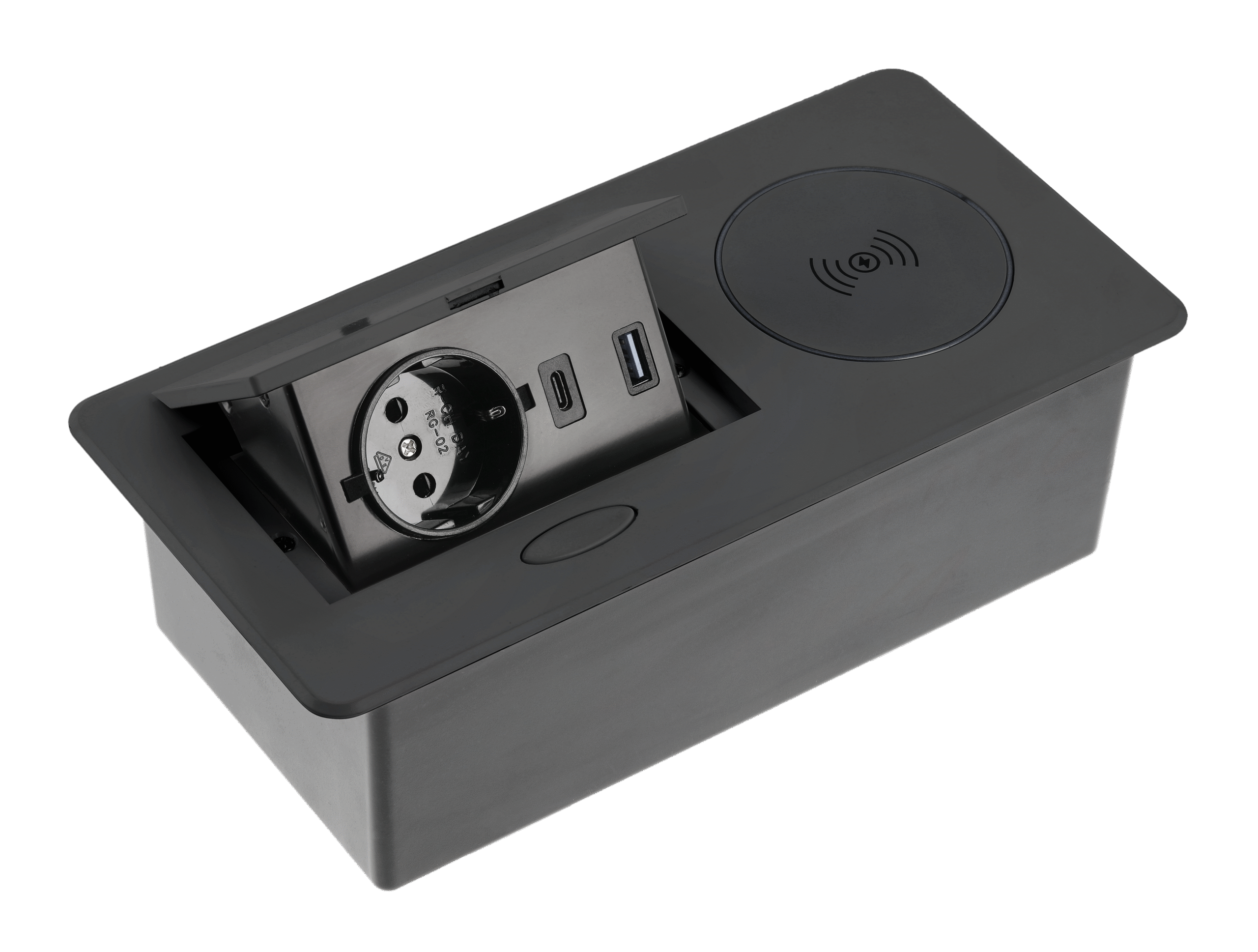 AE-PB1SAVAP-20 AVARO PLUS 1x schuko USB A + C 5W 1.5m baldinių lizdų blokai