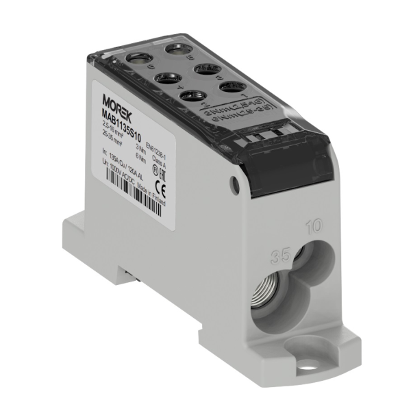 OJL135A Paskirstymo gnybtas 135A iėjimas 1x10/1x35 išėjimai 2x10/4x16mm² MOREK