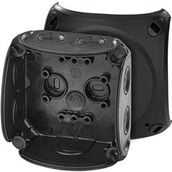 DK 0600 B Dėžutė 130x130x77mm IP66, juoda