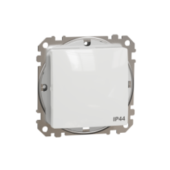 SDD211106 1 klavišo perjungiklis be rėmelio, IP44, baltas Sedna Design