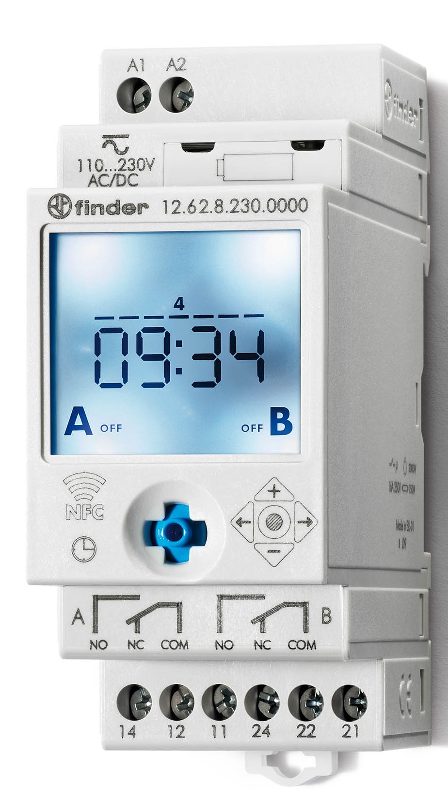 12.62.8.230.0000 Laiko relė 2C/O 16A 2mod. 230 VAC FINDER