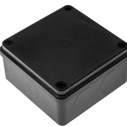 S-BOX116C Hermetinė instaliacinė dėžutė virštinkinė 100x100x50mm IP65, juoda, atspari UV